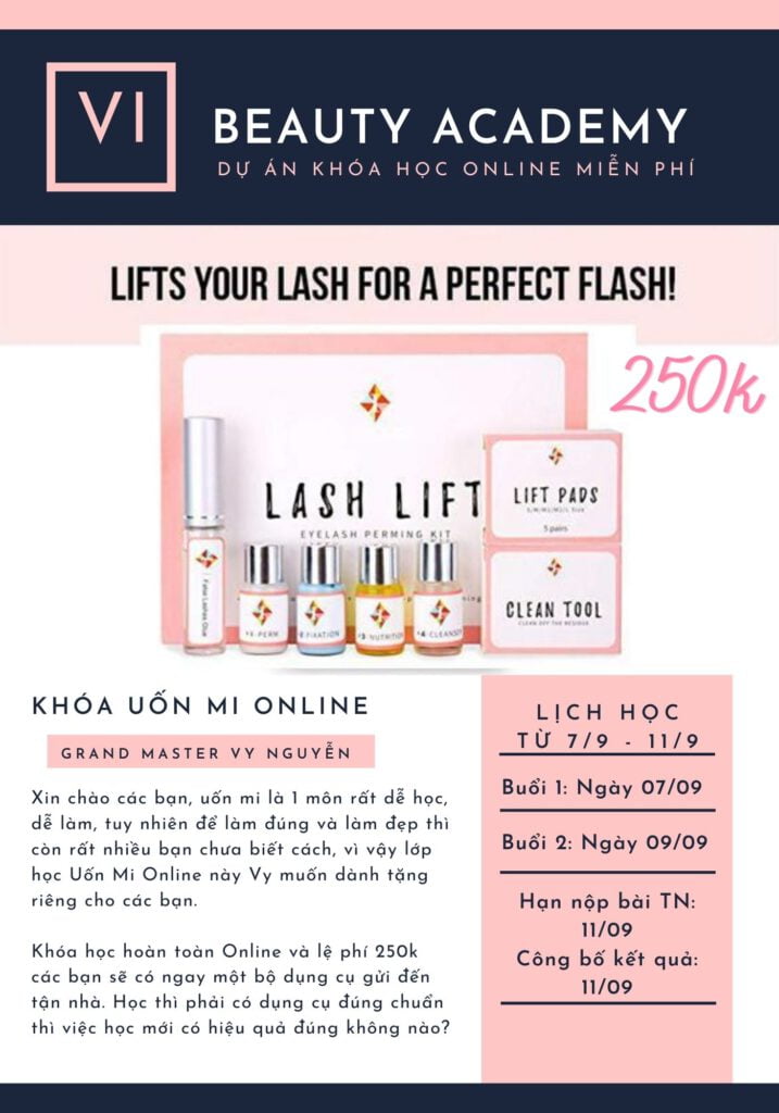 Các khóa học trong Tháng 9 5 lich hoc uon mi
