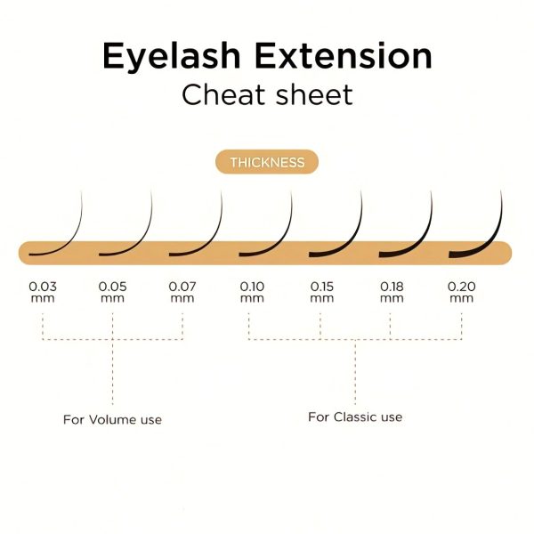 Eyelash Thickness Chartsheet